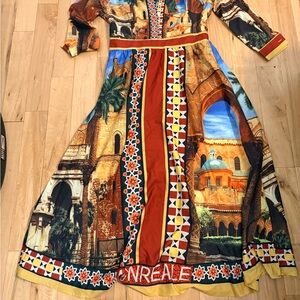 Colorful Printed Maxi Dress